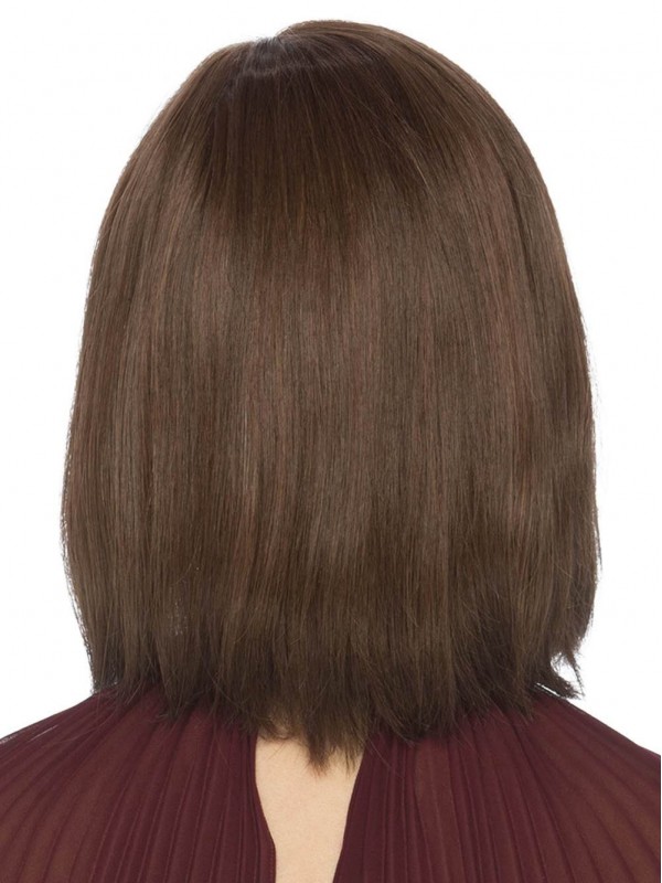 Glamouröse 12" Bob Perücken Aus Echthaar Mit Monofilament