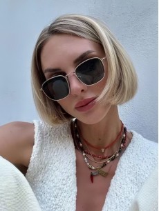 Kurze Glatte 8" Große Blonde Bob-Perücken Mit Spitzenfront