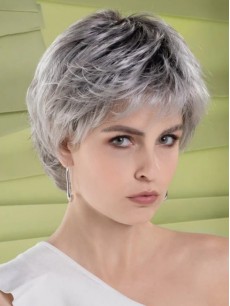 Kurze Geschichtete 6" Kunsthaarperücken Mit Lace Front