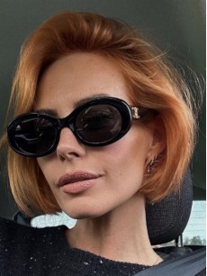 Kurze Kupferfarbene Synthetische 10" Bobs Glatte Monofilament Perücken