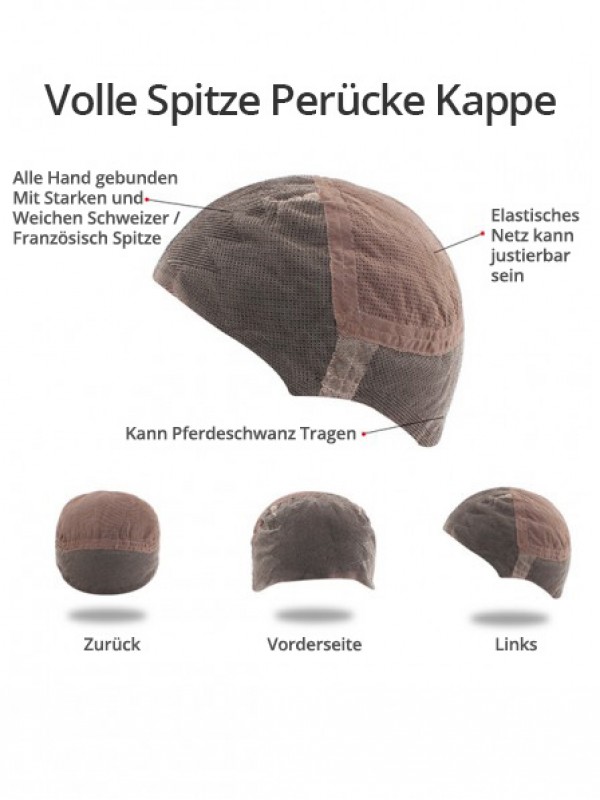 Lang Gerade Braun Perücken